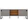 Loft 70 1/2"W Glossy Gray Wood TV Stand with Sliding Doors
