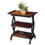 Loft Collection Two-Tone 3-Shelf Side Table