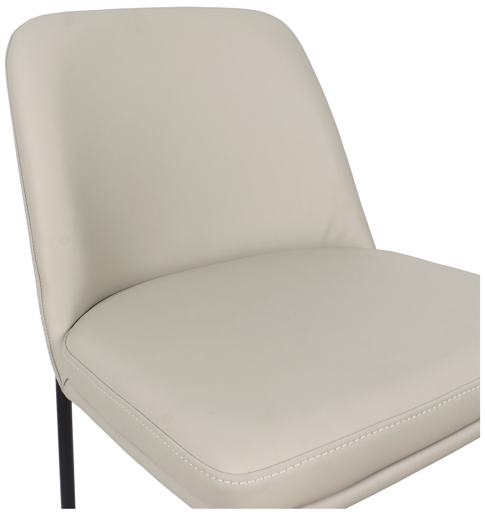 Image 6 Loft Contemporary Vegan Leather Metal Counter Stool in Stone Gray Set of 2 more views