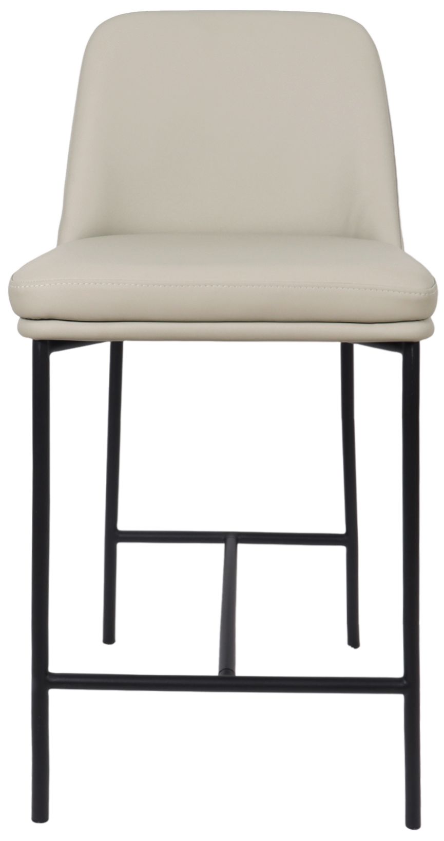 Image 7 Loft Contemporary Vegan Leather Metal Counter Stool in Stone Gray Set of 2 more views