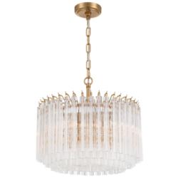 Lofton 5 Light Aged Brass Chandelier