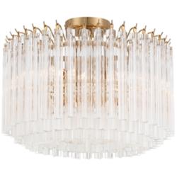 Lofton 5 Light Aged Brass Semi Flush Mount