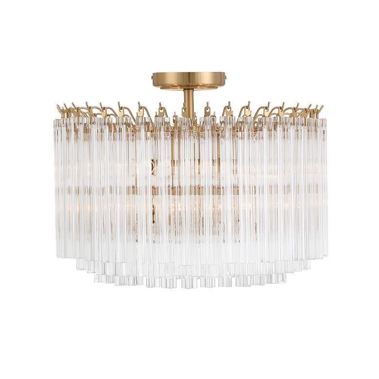 Image 4 Lofton 5 Light Aged Brass Semi Flush Mount more views