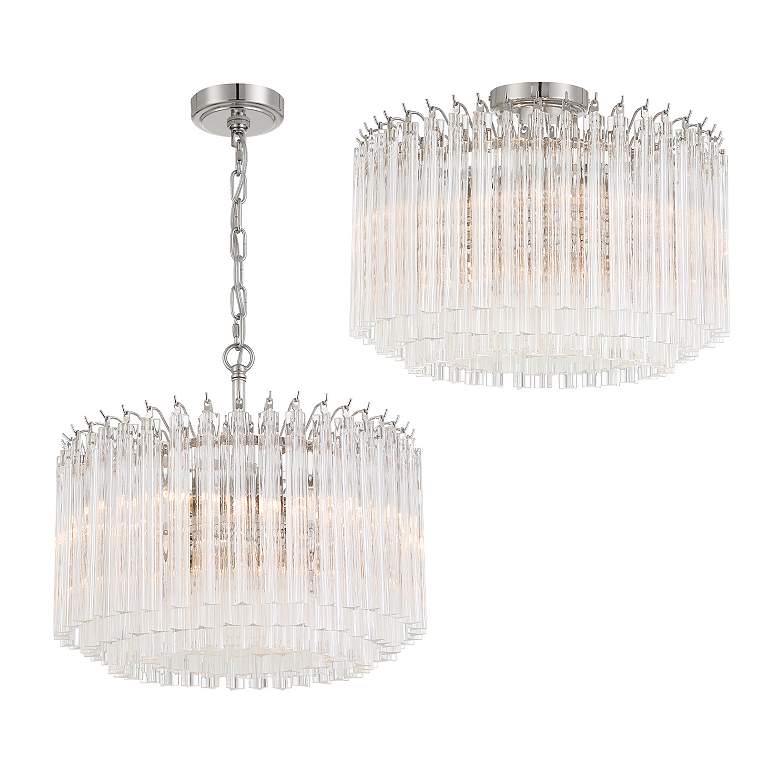 Image 7 Lofton 5 Light Polished Nickel Semi Flush Mount more views
