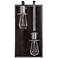 Lofty 16" High Faux Zebrawood 2-Light Left Sided Wall Sconce