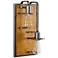 Lofty 16"H Steel and Wheat 2-Light Right Sided Wall Sconce
