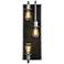Lofty 25 1/2" High Steel and Faux Zebrawood 3-Light Wall Sconce