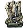 Log Cascade 79" High Large Outdoor Fountain with Light
