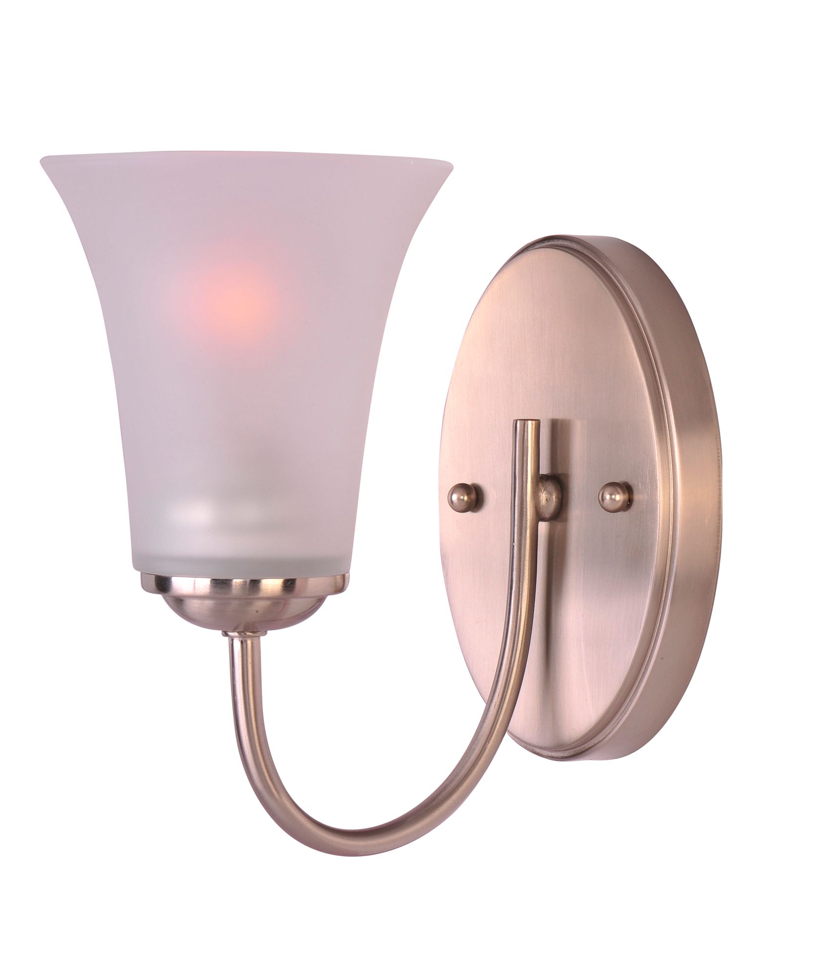 Image 2 Logan 1-Light Wall Sconce - Satin Nickel more views