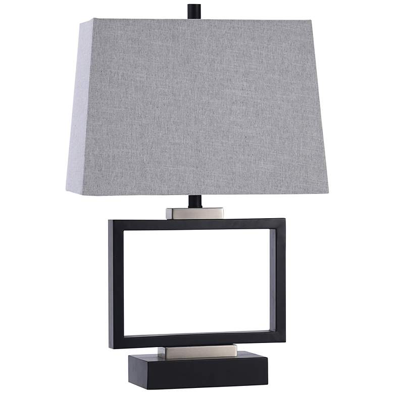 Image 2 Logan 27" Black Finish Open Rectangle Table Lamp