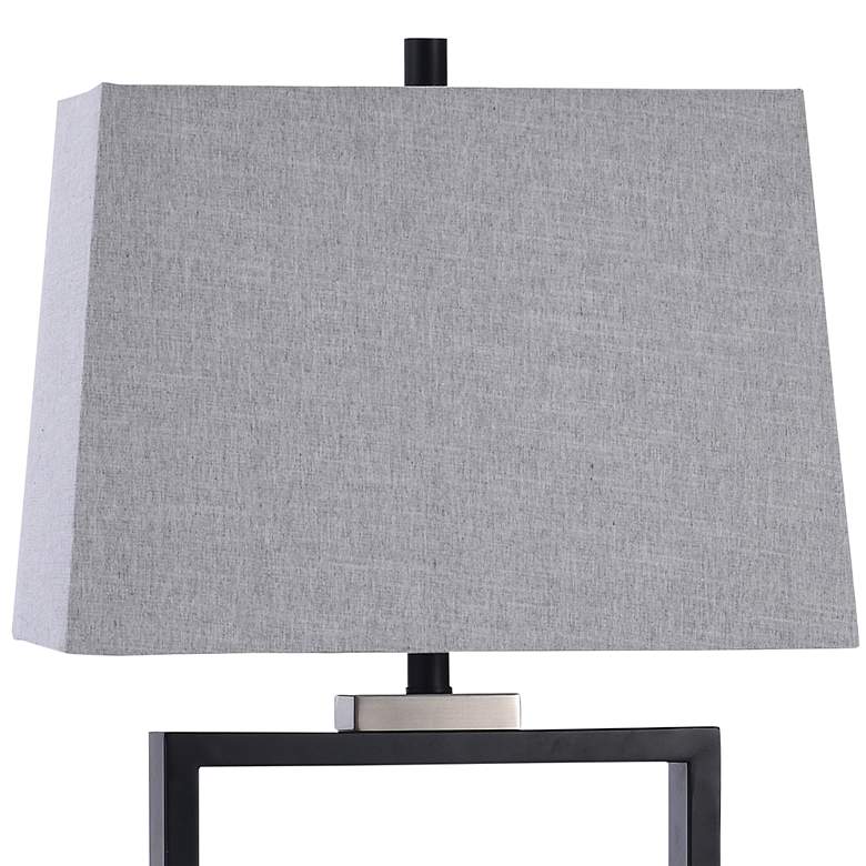 Image 4 Logan 27" Black Finish Open Rectangle Table Lamp more views
