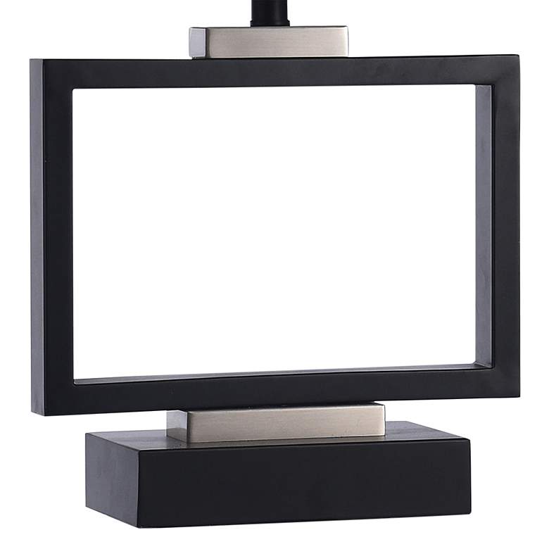 Image 5 Logan 27" Black Finish Open Rectangle Table Lamp more views
