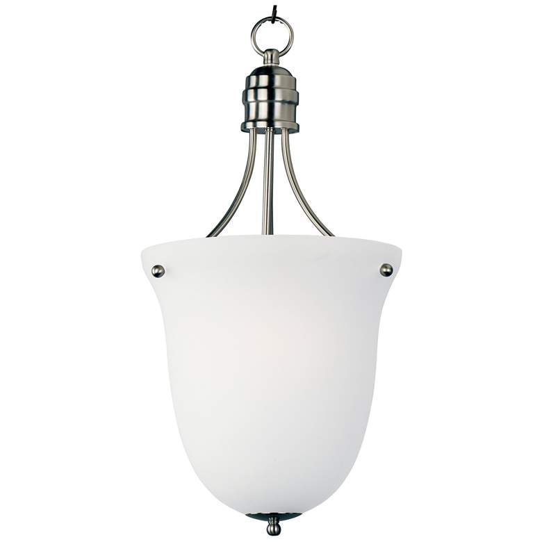 Image 1 Logan 3-Light 12.75 inch Wide Satin Nickel Pendant Light