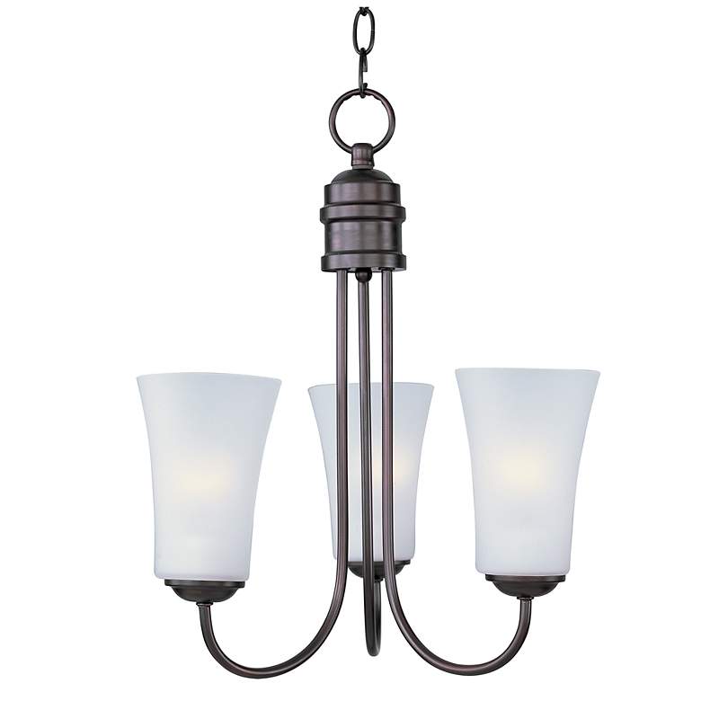 Image 1 Logan 3-Light 17 inch Wide Oil Rubbed Bronze Chandelier