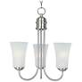 Logan 3-Light 17" Wide Satin Nickel Chandelier