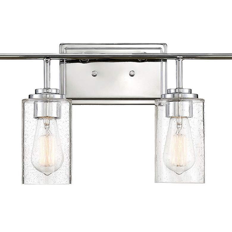 Image 3 Logan 32" Wide Chrome Metal 4-Light Bath Light more views