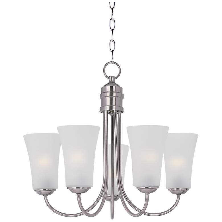 Image 1 Logan 5-Light 20" Wide Satin Nickel Chandelier