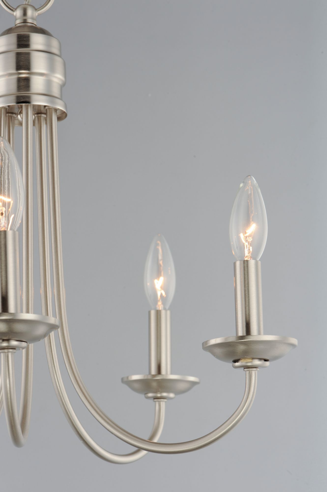 Image 4 Logan 5-Light Candle Chandelier Satin Nickel more views