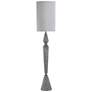 Logan 67" High Gray Faux Wood Molded Column Floor Lamp