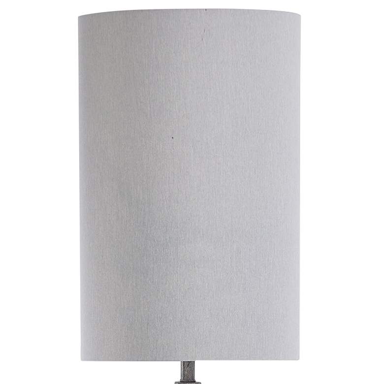 Image 4 Logan 67 inch High Gray Faux Wood Molded Column Floor Lamp more views