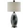 Logan Black and White Reaction Glass Table Lamp