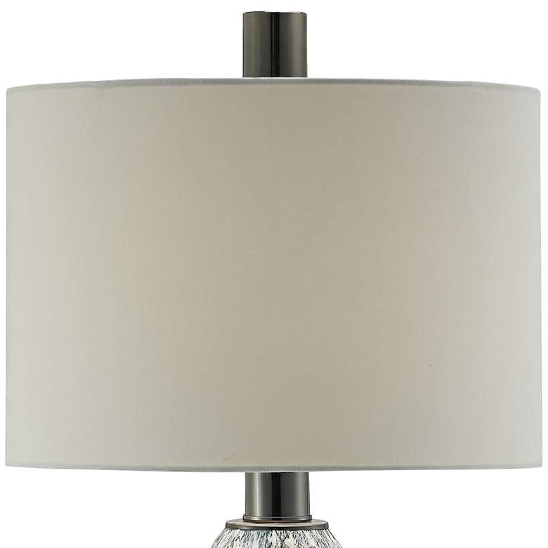 Image 3 Logan Black and White Reaction Glass Table Lamp more views
