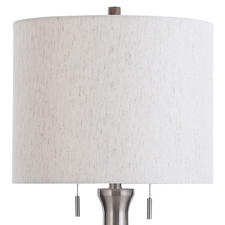 Image 4 Logan Brushed Steel Metal Bottle Table Lamp more views