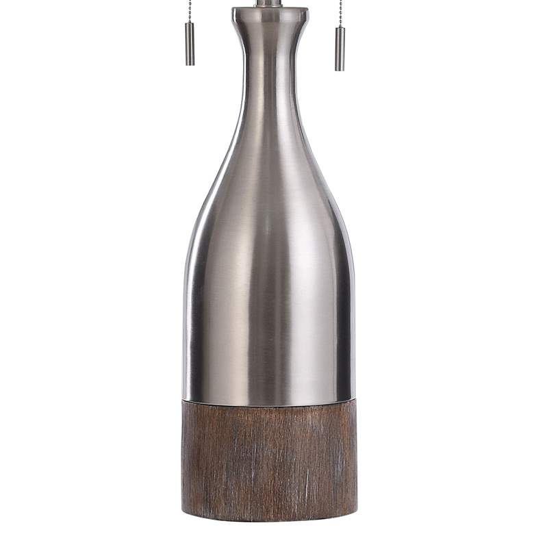 Image 5 Logan Brushed Steel Metal Bottle Table Lamp more views