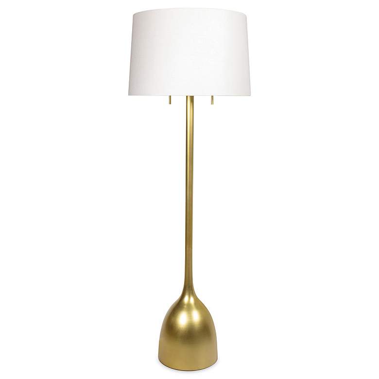 Image 1 Logan Floor Lamp (Natural Brass)