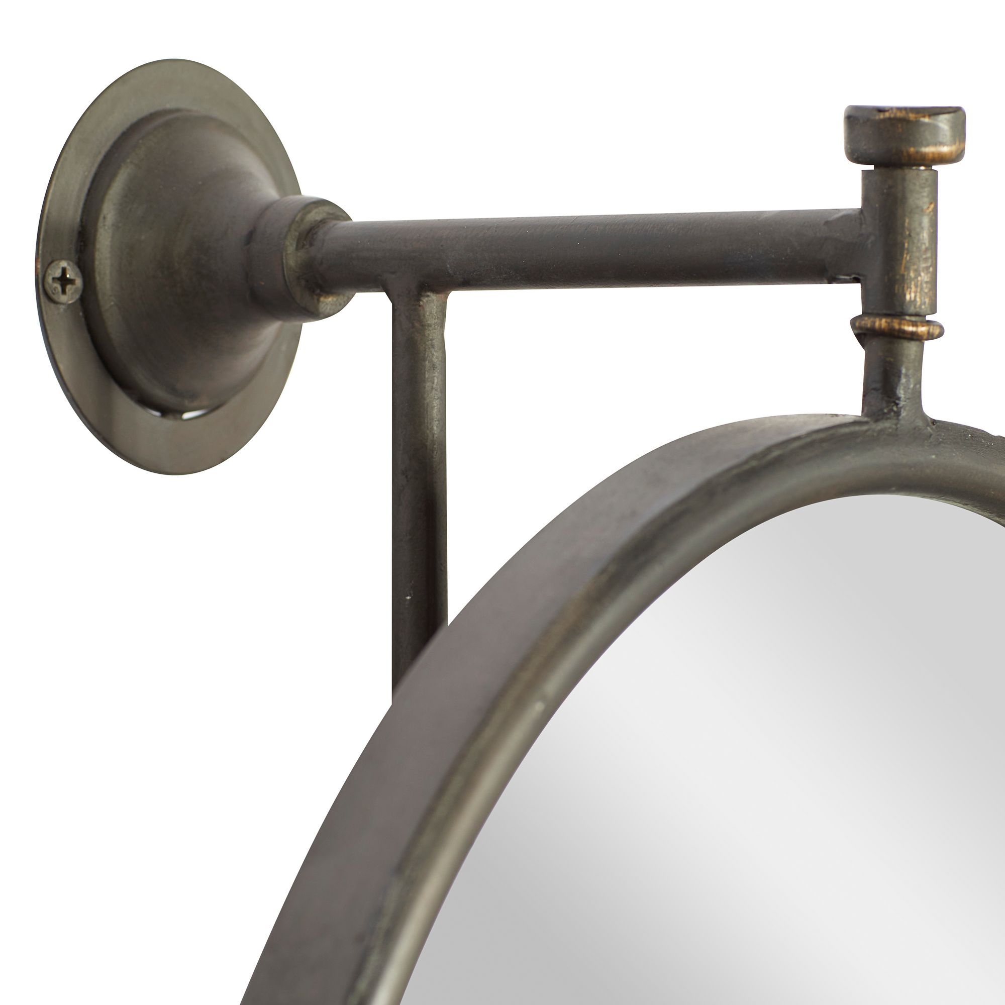 Image 3 Logan Polished Black Metal 15" x 29" Oval Wall Mirror more views