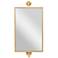 Logan Polished Gold Metal 14" x 28" Rectangular Wall Mirror