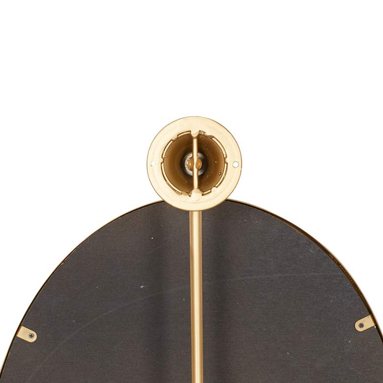 Image 6 Logan Polished Gold Metal 15" x 29" Oval Wall Mirror more views