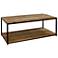 Logan - Rectangular Wood and Black Coffee Table with Lower Shelf