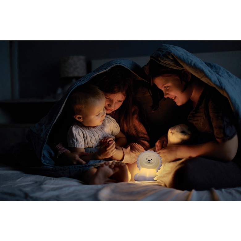 Image 4 Logan the Lion 5" High White Color Changing Night Light more views