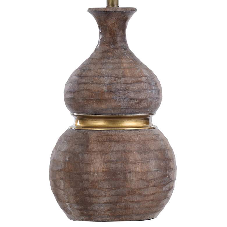 Image 5 Logan Wooden Brown Gourd Table Lamp more views