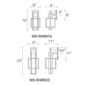 Image3 of Logic 16"H x 7.5"W 1-Light Outdoor Wall Light in Black more views