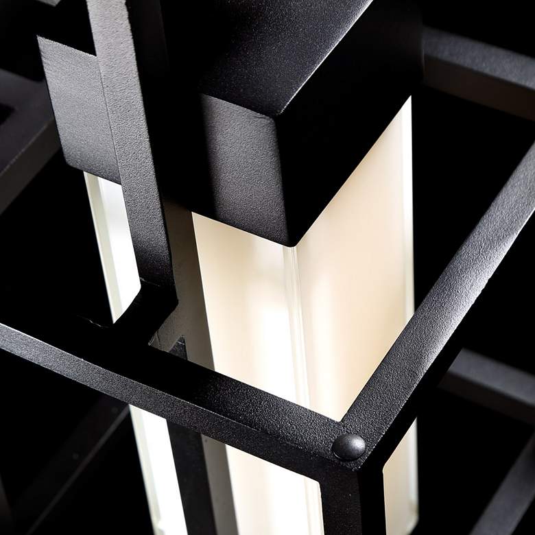 Image 2 Logic 23"H x 9"W 1-Light Outdoor Wall Light in Black more views