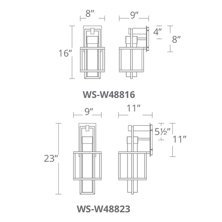 Image 3 Logic 23"H x 9"W 1-Light Outdoor Wall Light in Black more views