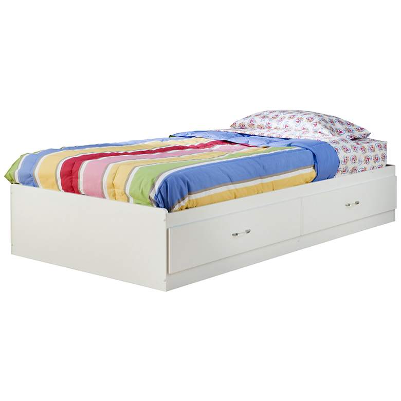 Image 1 Logik Collection Pure White Twin Mates Bed