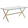 Lohmann Gold and Clear Glass Coffee Table