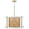 Lola 24" Wide Flat White and Matte Brass 4-Light Pendant