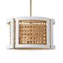 2_Lola 24" Wide Flat White and Matte Brass 4-Light Pendant more views