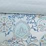 Loleta Blue White 8-Piece Queen Comforter Bed Set