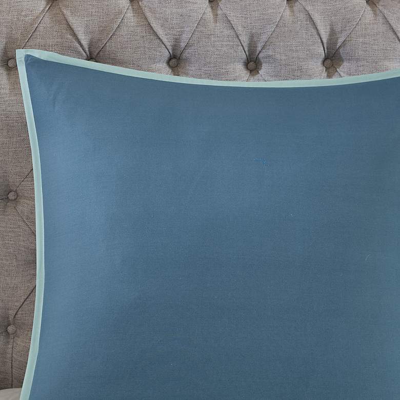 Image 5 Loleta Blue White 8-Piece Queen Comforter Bed Set more views