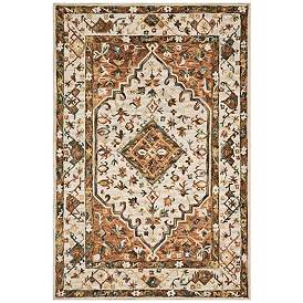 Image2 of Loloi BEA-01 2'6"x7'6" Ivory and Rust Area Rug