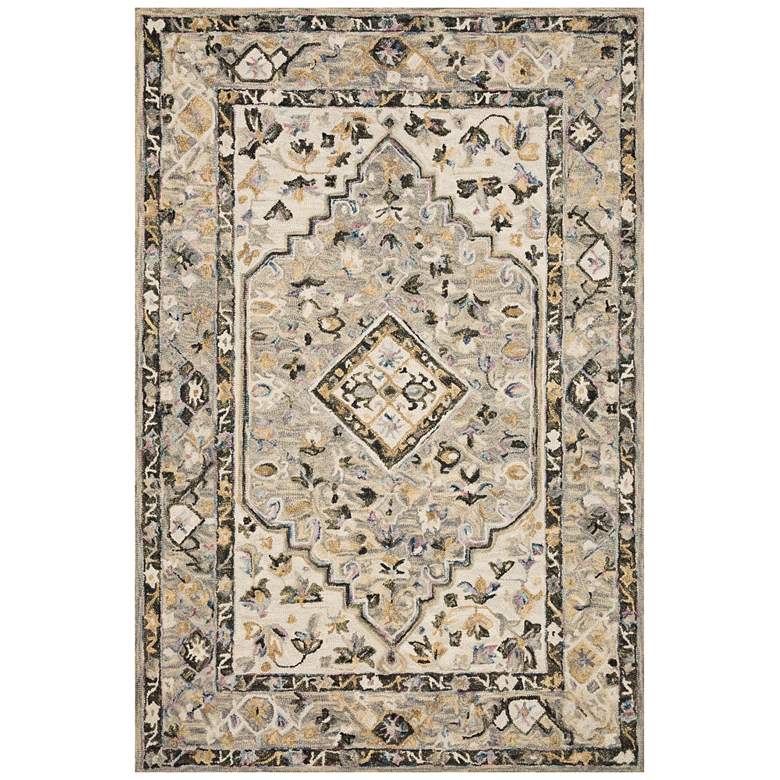 Loloi BEA-01 5&#39;0&quot;x7&#39;6&quot; Gray and Ivory Area Rug