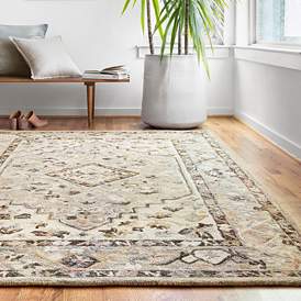 Image1 of Loloi BEA-01 5'0"x7'6" Gray and Ivory Area Rug