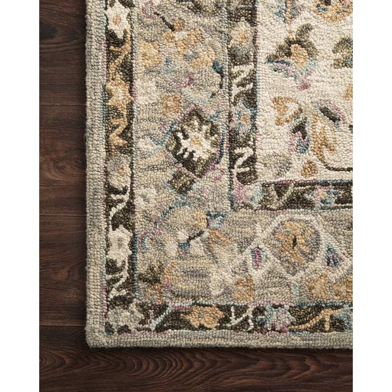 Image 3 Loloi BEA-01 5&#39;0 inchx7&#39;6 inch Gray and Ivory Area Rug more views