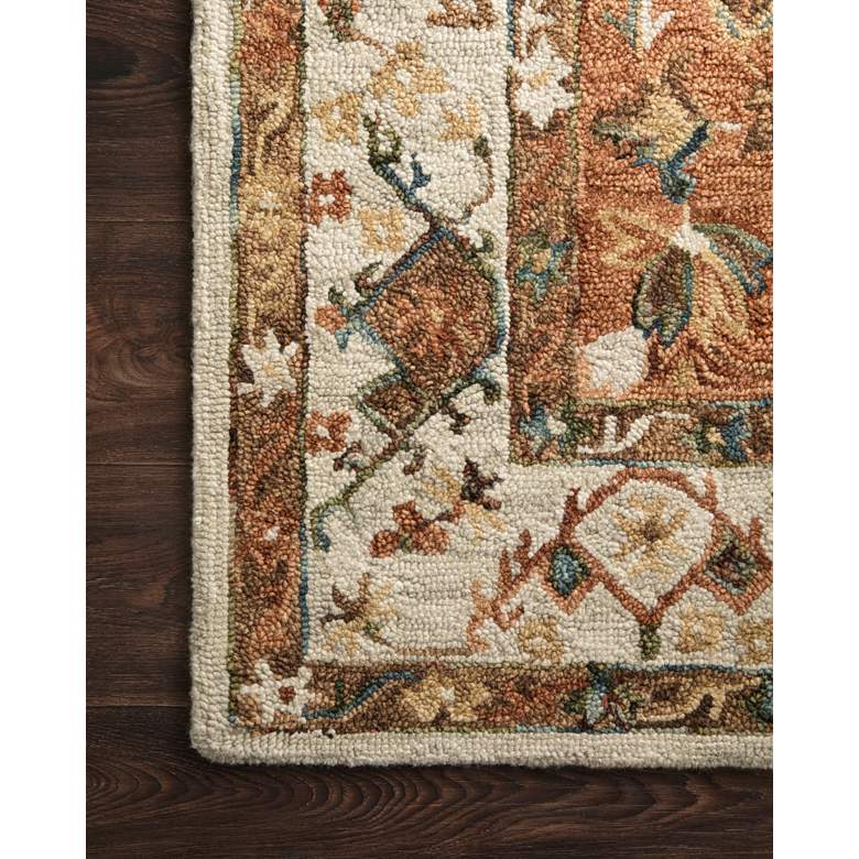 Image 4 Loloi BEA-01 5'0"x7'6" Ivory and Rust Area Rug more views