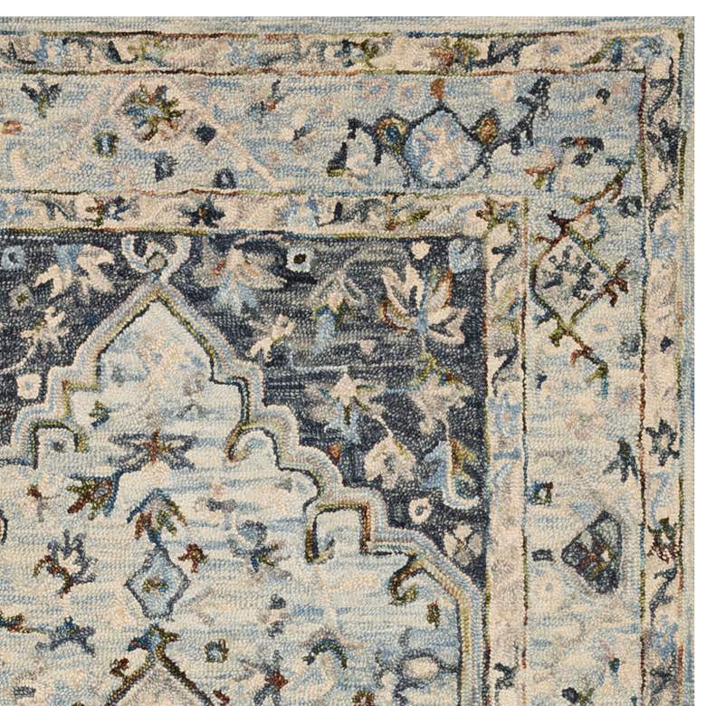 Image 3 Loloi BEA-01 5'0"x7'6" Light Blue and Blue Area Rug more views